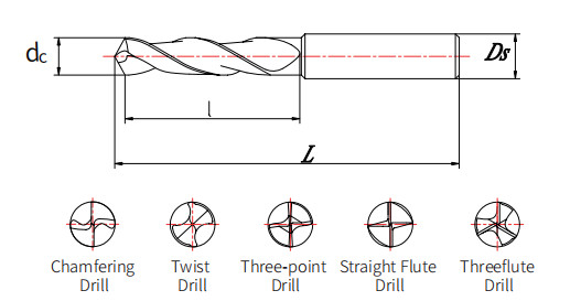 Diamond Coating Solid Carbide End Mill Cutting Tools For Carbon Steel